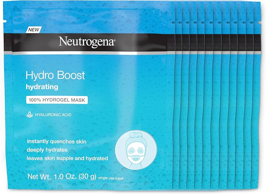 Neutrogena Hydro Boost Moisturizing & Hydrating 100% Hydrogel Sheet Mask, Face Mask for Dry Skin ... | Amazon (US)