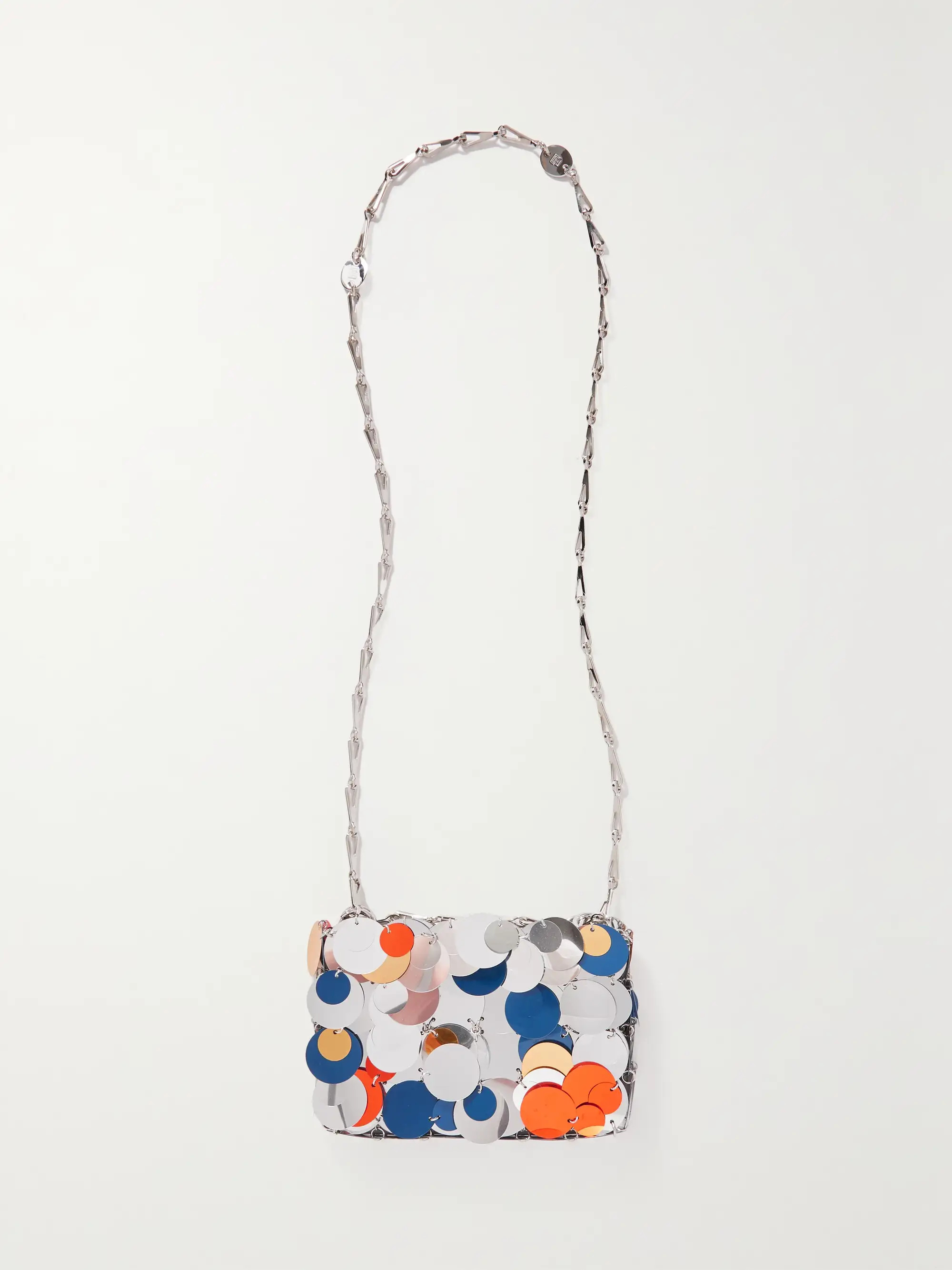Sparkle Nano paillette-embellished metallic faux leather shoulder bag | NET-A-PORTER APAC