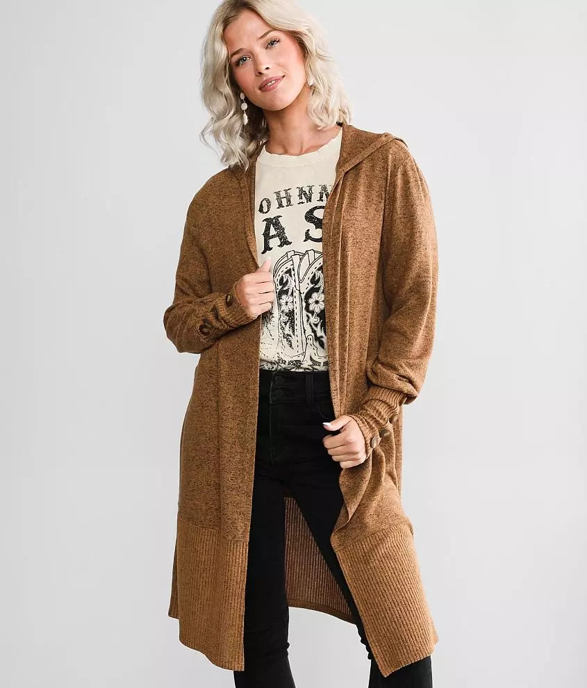 Hooded Duster Cardigan | Buckle