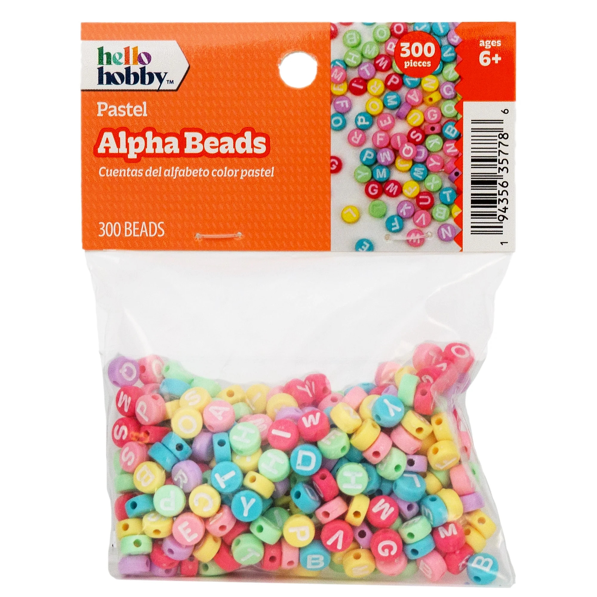 Hello Hobby Pastel Alpha Beads | Walmart (US)