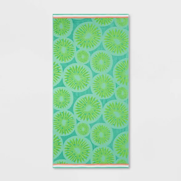 XL Kiwi Beach Towel Green - Sun Squad™ | Target