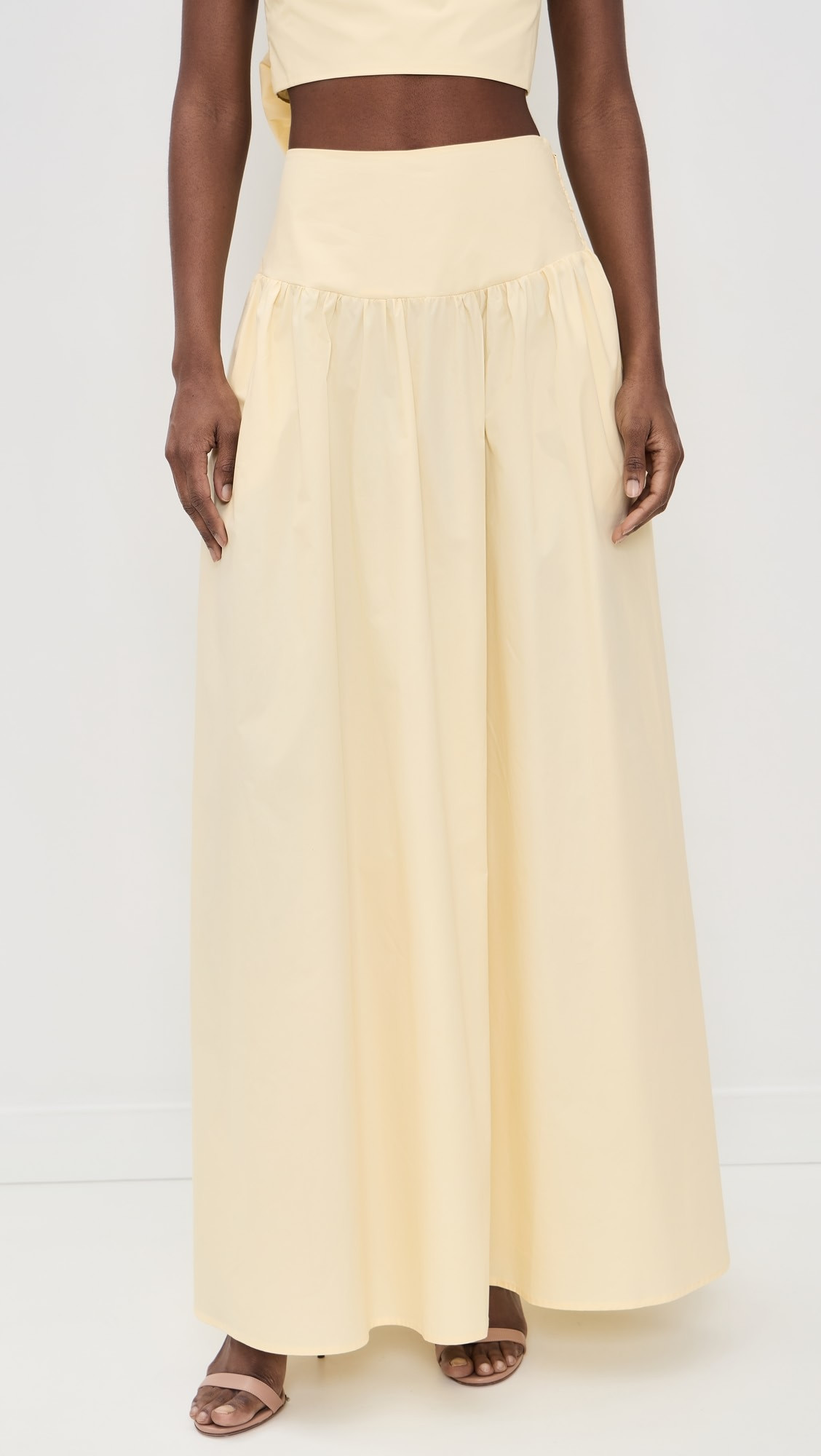 Poplin Dropped Waist Skirt | Shopbop
