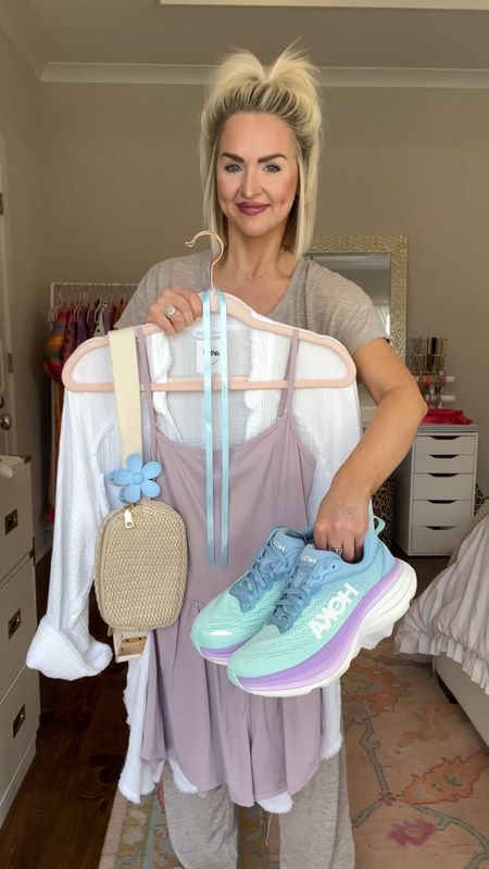 Amazon romper (size: SM) / Amazon athletic romper / pool to party coverup (size: XS) / aqua bondi 8 sneakers / casual cute mom outfit / mom style / casual summer outfit  

#LTKVideo #LTKActive #LTKFindsUnder50