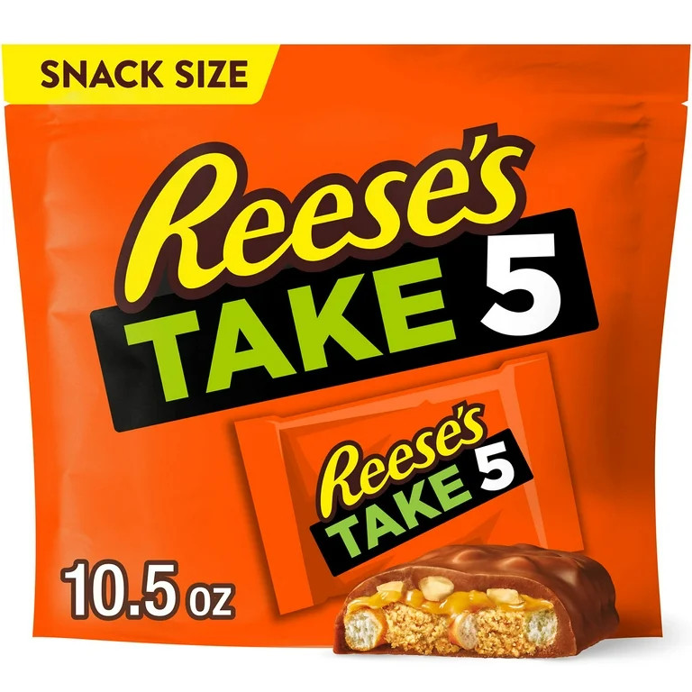 Reese's Take 5 Pretzel, Peanut and Chocolate Snack Size Candy, Bag 10.5 oz | Walmart (US)