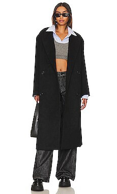 Bardot Classic Oversized Coat in Black from Revolve.com | Revolve Clothing (Global)