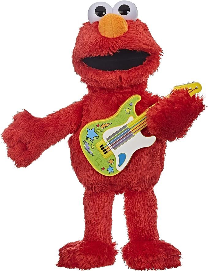 Sesame Street Rock and Rhyme Elmo Talking, Singing 14-Inch Plush Toy for Toddlers, Kids 18 Months... | Amazon (US)