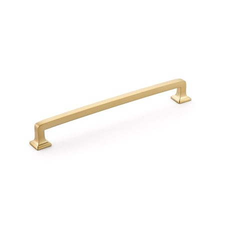 Schaub and Company 536-SSB Signature Satin Brass Menlo Park 8 Inch Center to Center Handle Cabinet P | Build.com, Inc.