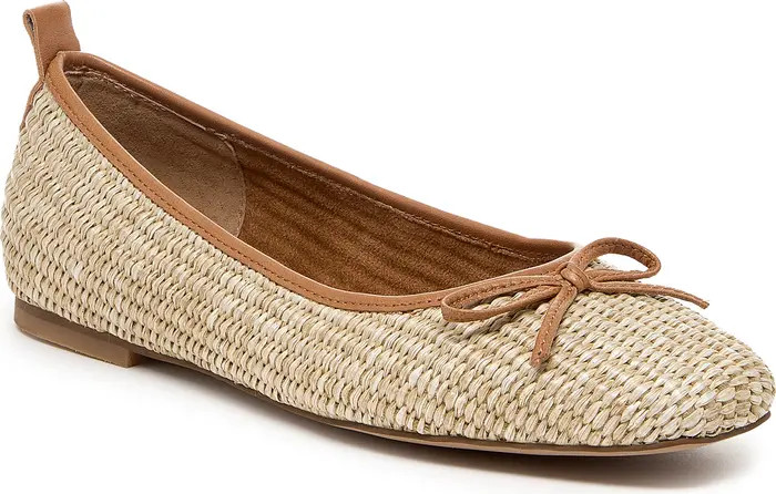 Kelsi Dagger Brooklyn Frankie Raffia Ballet Flat (Women) | Nordstrom | Nordstrom