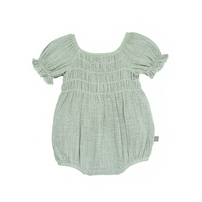 Modern Moments by Gerber Baby Girl Smocked Bubble Romper, Sizes 0/3 Months - 24 Months | Walmart (US)