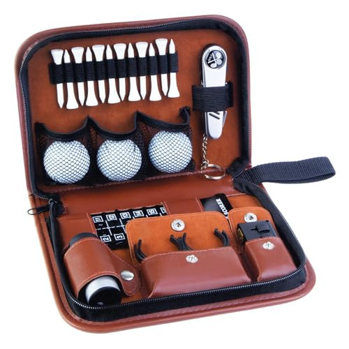 Golf Accessories Gifts for Men - Golfing Essentials Kit for Beginner Golfers with Balls Tees Golf Ball Clamp Rangefinder Scorer Cleaning Brush Multifunctional Divot Knife Gifts for Women Men | Amazon (US)