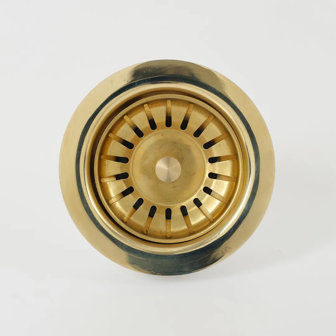 Unlacquered Brass Kitchen Sink Drain, Solid Brass Strainer With Removable Filter Basket - Etsy | Etsy (US)