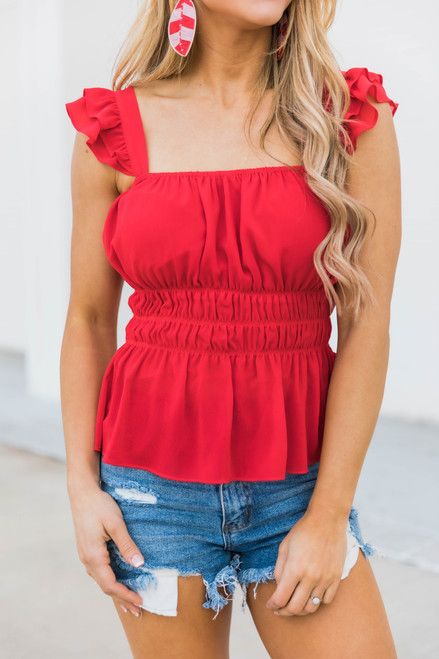 Special Kind Of Love Tank Red | The Pink Lily Boutique