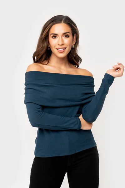 Convertible Cozy Knit Off Shoulder Top | Gibson
