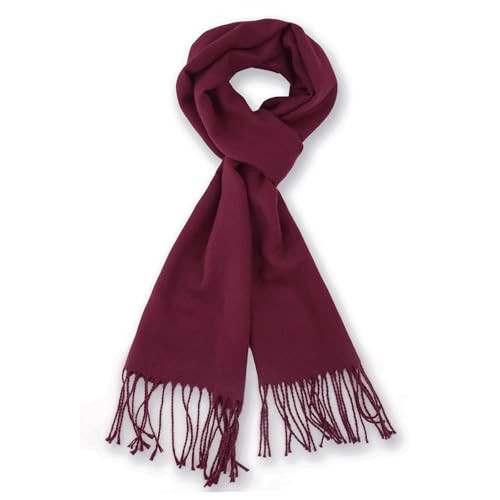 vimate Burgundy Scarf for Men Women, Winter Lightweight Neck Warm Long Scarf (US-Burgundy) | Amazon (US)
