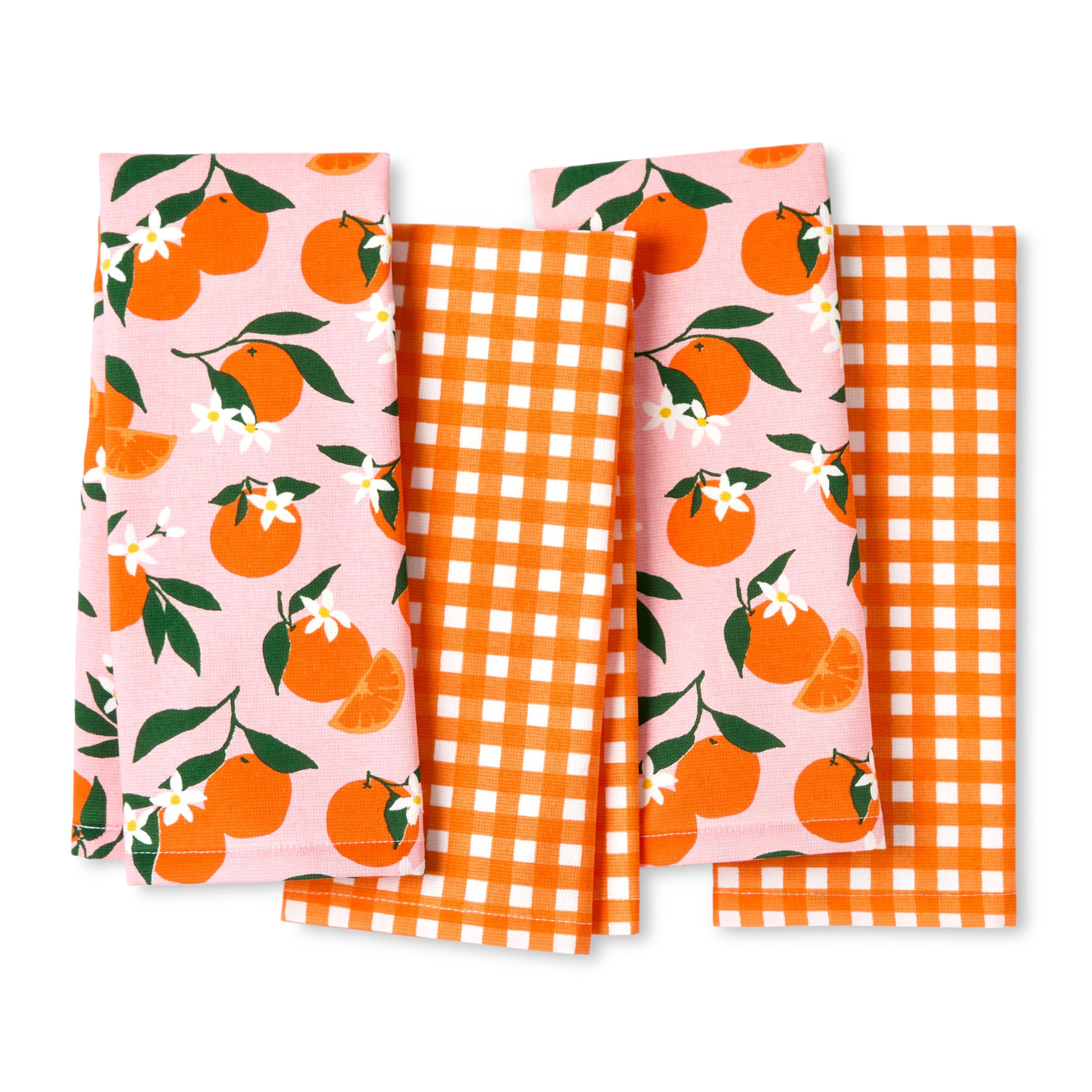 kate spade new york squeeze the day spring gingham kitchen towels 4-pack set | Amazon (US)