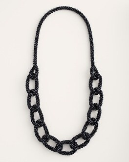 Long Black Lumi Single-Strand Necklace | Chico's