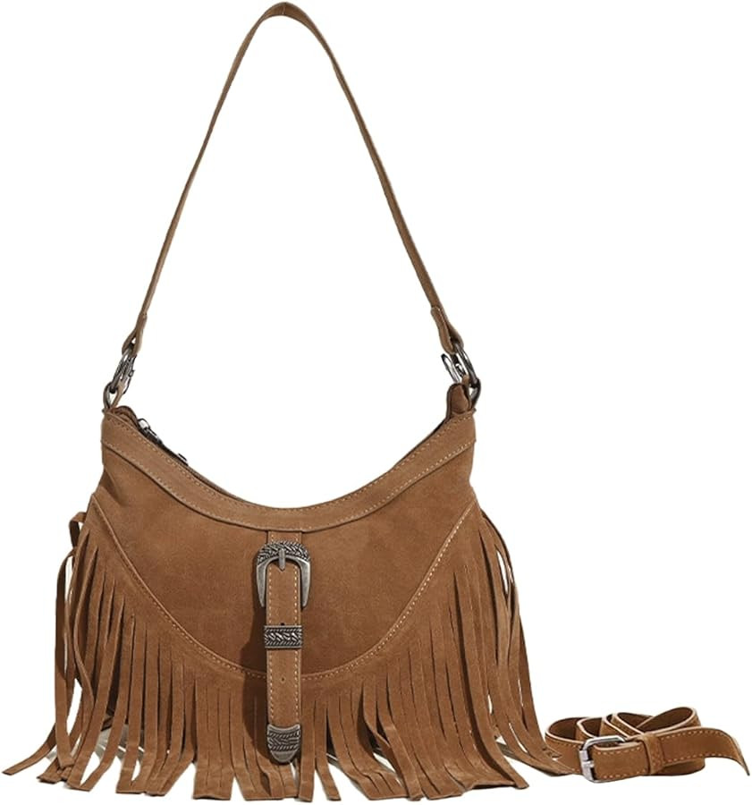Sunwel Fashion Small Western Fringe Underarm Purse Mini Hipppie Shoulder Bag with Tassel for Wome... | Amazon (US)