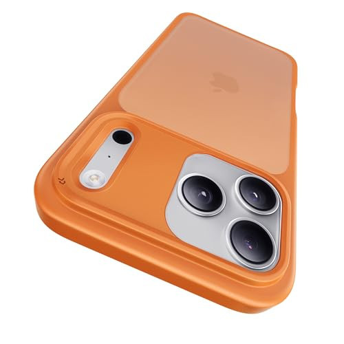 CASEKOO for 17 Pro Max Case, [Never Yellow Technology] [Mil-Grade Drop Protection] Translucent Slim Cover Women Men for iPhone 17 Pro Max Phone Case 6.9 inch, Frosted Orange | Amazon (US)