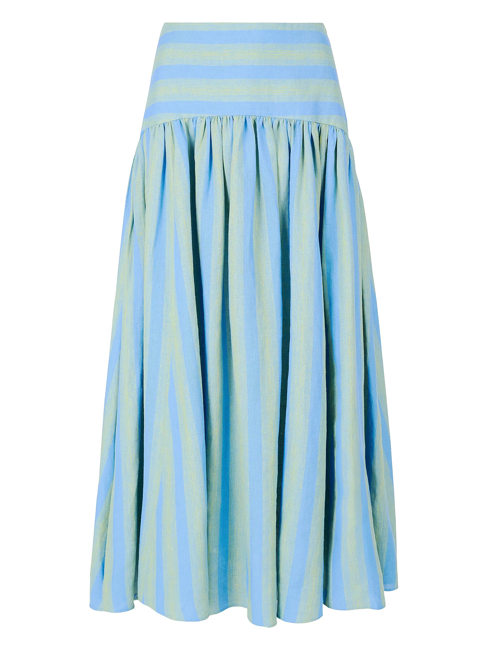 Staud Procida Striped Linen Maxi Skirt | Saks Fifth Avenue | Saks Fifth Avenue