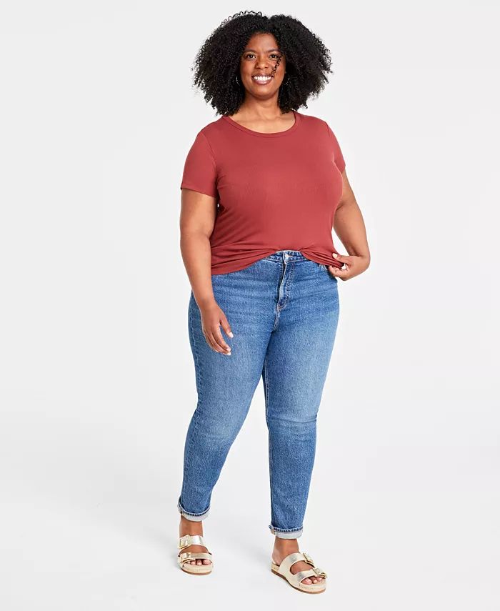 On 34th Women’s Ribbed T-Shirt, XXS-4X, Created for Macy’s - Macy's | Macy's