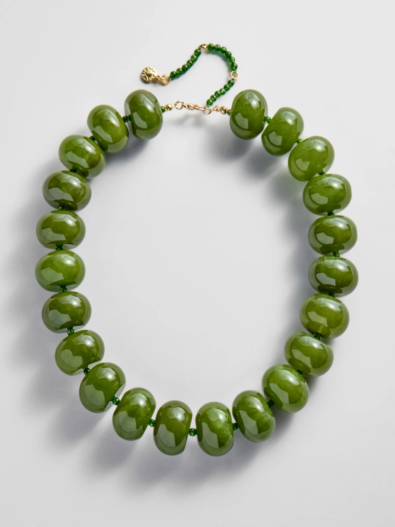 Joan Semi-Precious Necklace - Dark Olive | BaubleBar