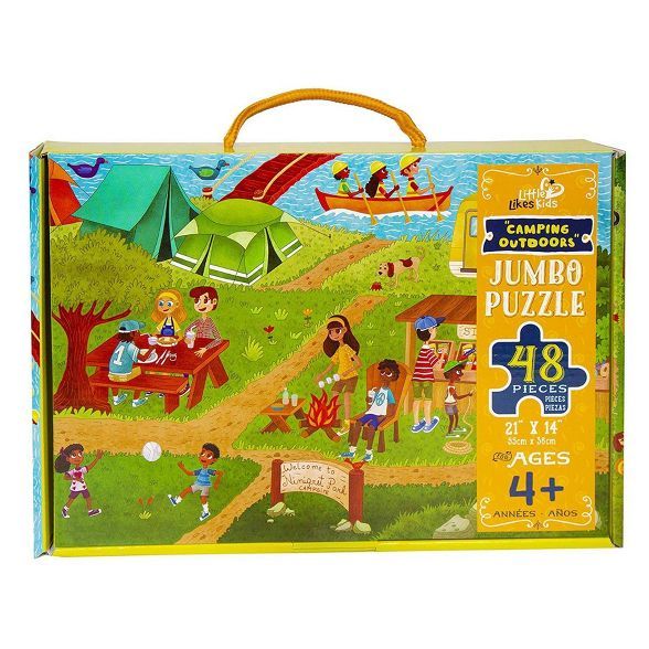 Little Likes Kids Camping Outdoors Kids' Jumbo Puzzle - 48pc | Target