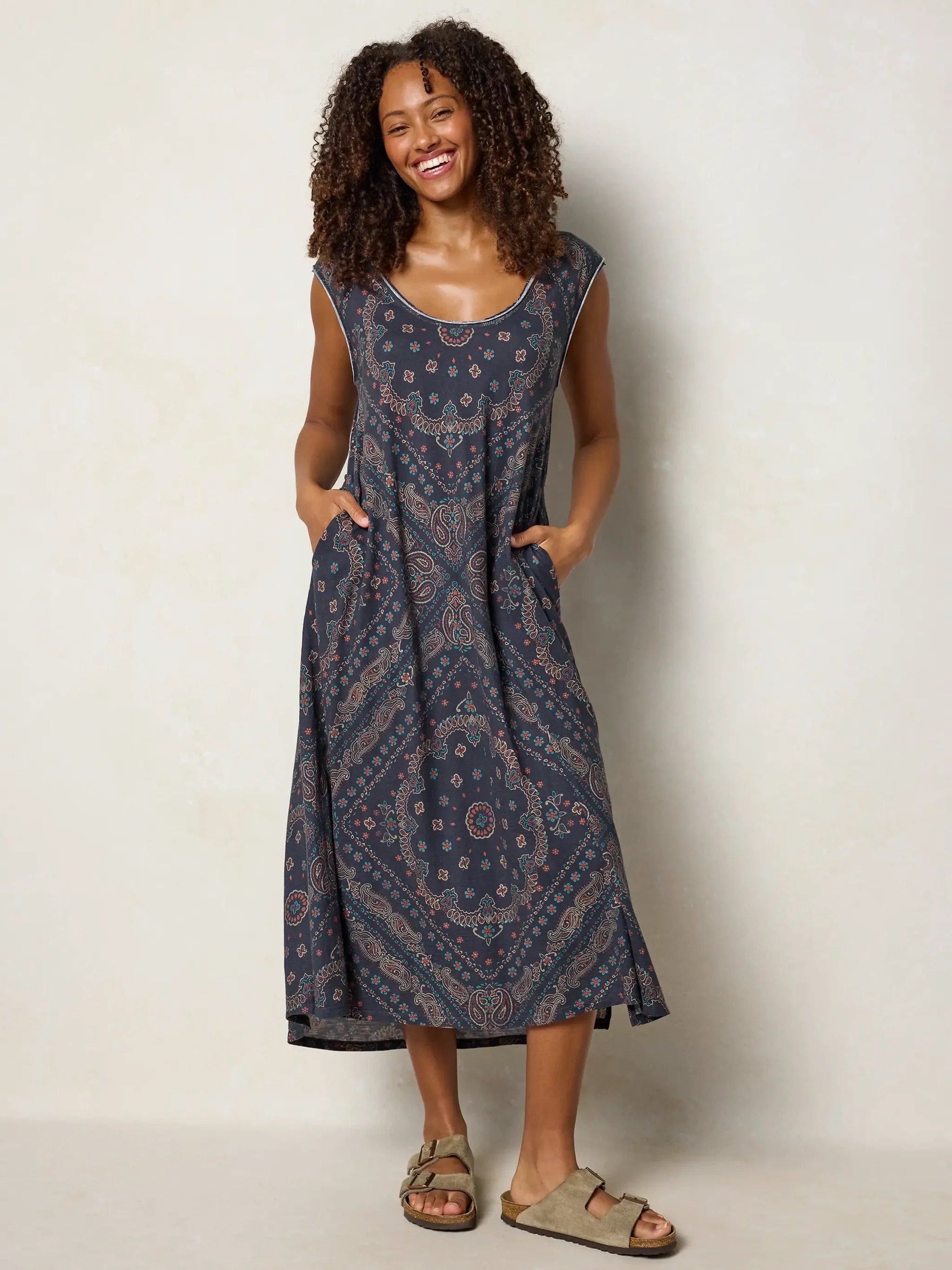 Hangout Cotton Midi Dress | Natural Life