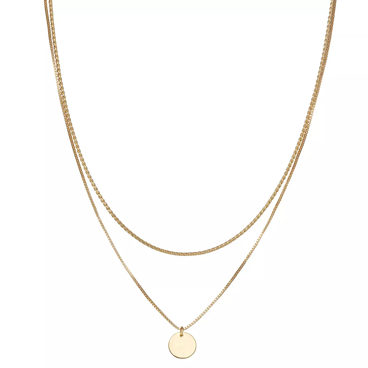 Nine West Gold Tone Multirow Coin Necklace | Kohl's