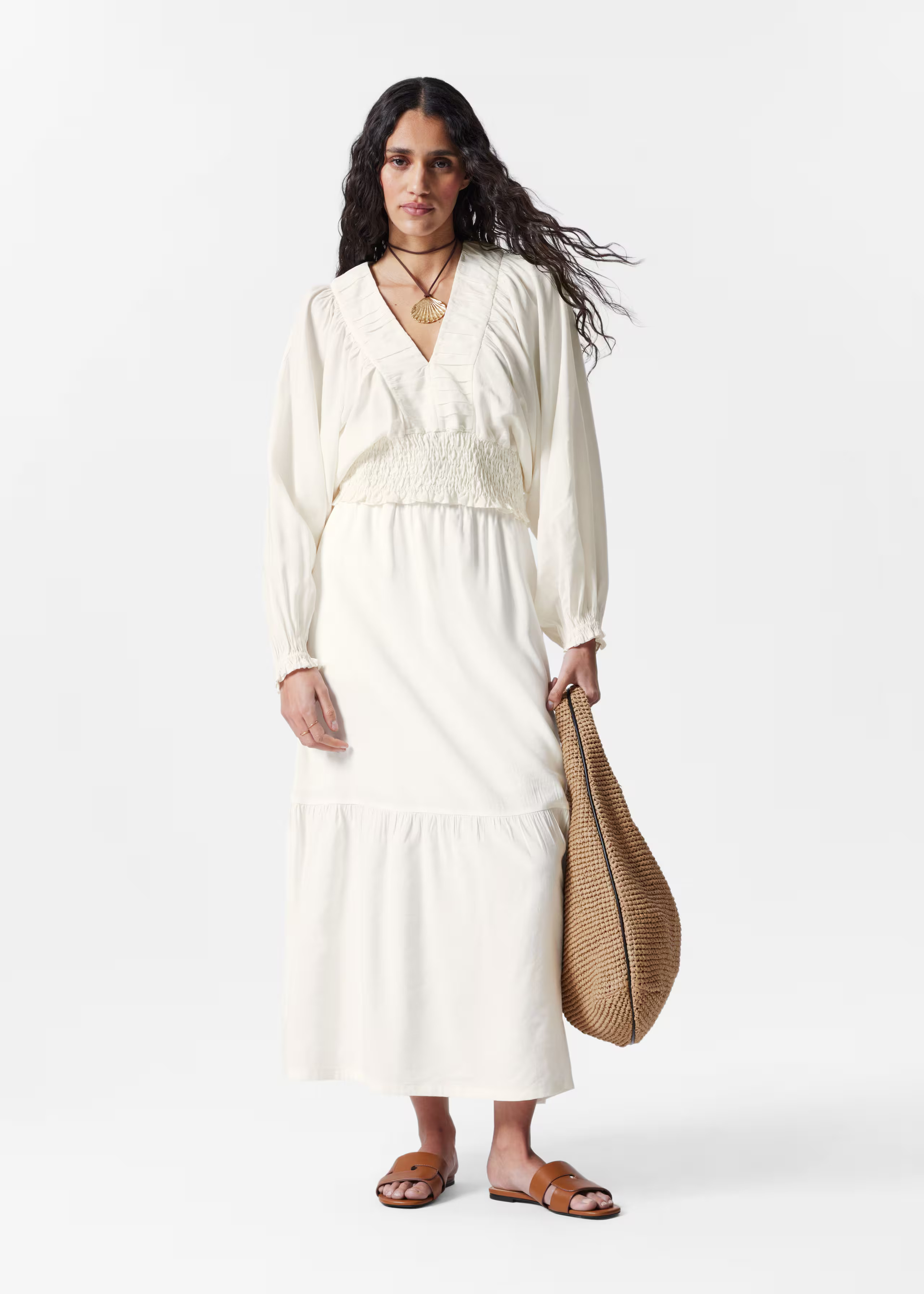 Tiered Midi Skirt - White - Midi skirts - & Other Stories GB | & Other Stories UK