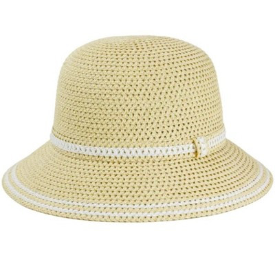 Magid Perforated Braided Straw Bucket Hat Natural | Target
