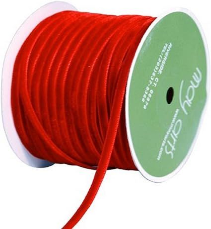 May Arts Velvet Ribbon 1/8"x50 Yards-Red | Amazon (US)