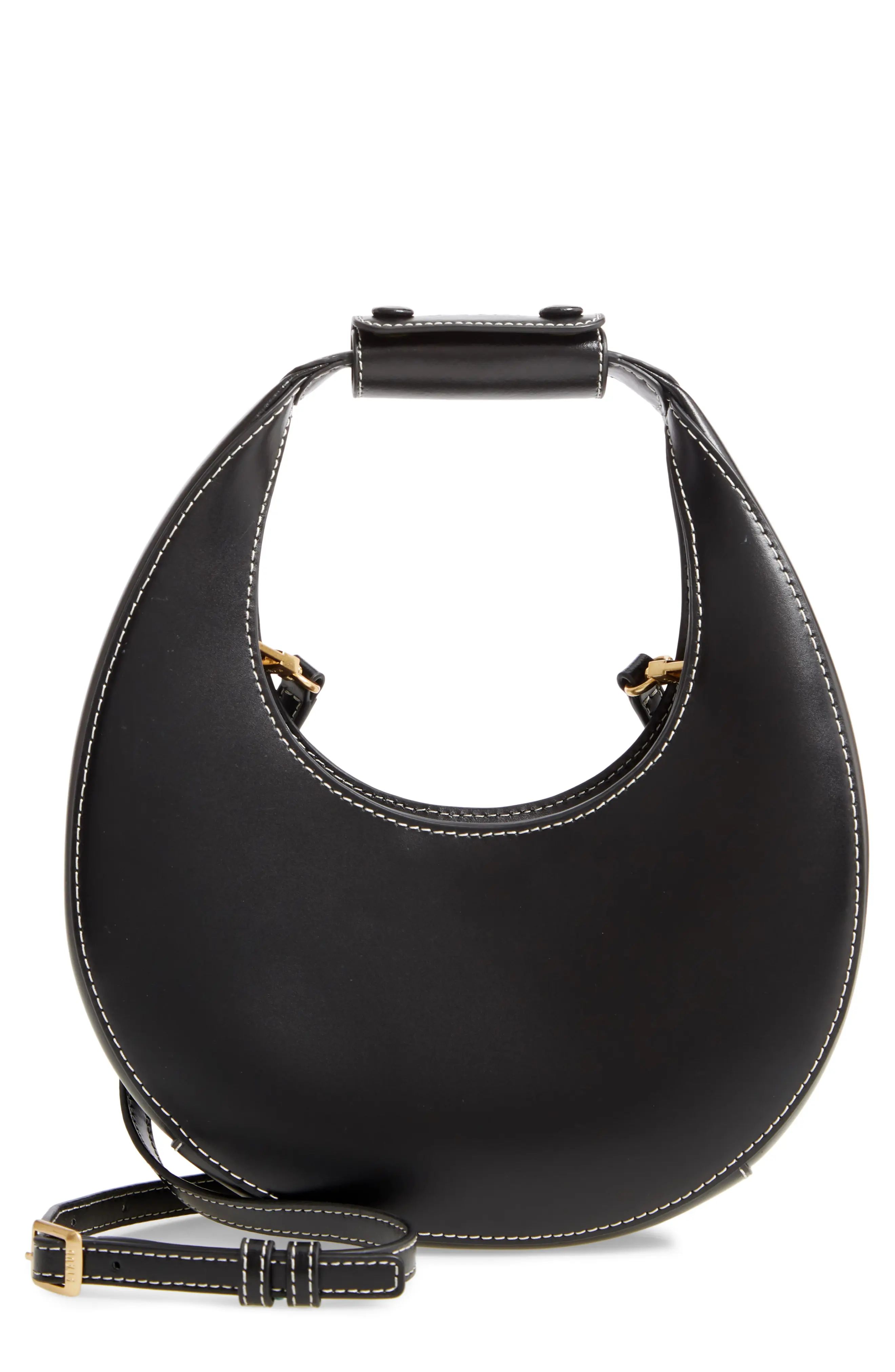 STAUD Mini Moon Leather Bag in Black at Nordstrom | Nordstrom