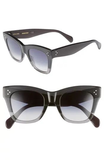 Women's Celine 50Mm Gradient Butterfly Sunglasses - Dark Grey/ Smoke | Nordstrom