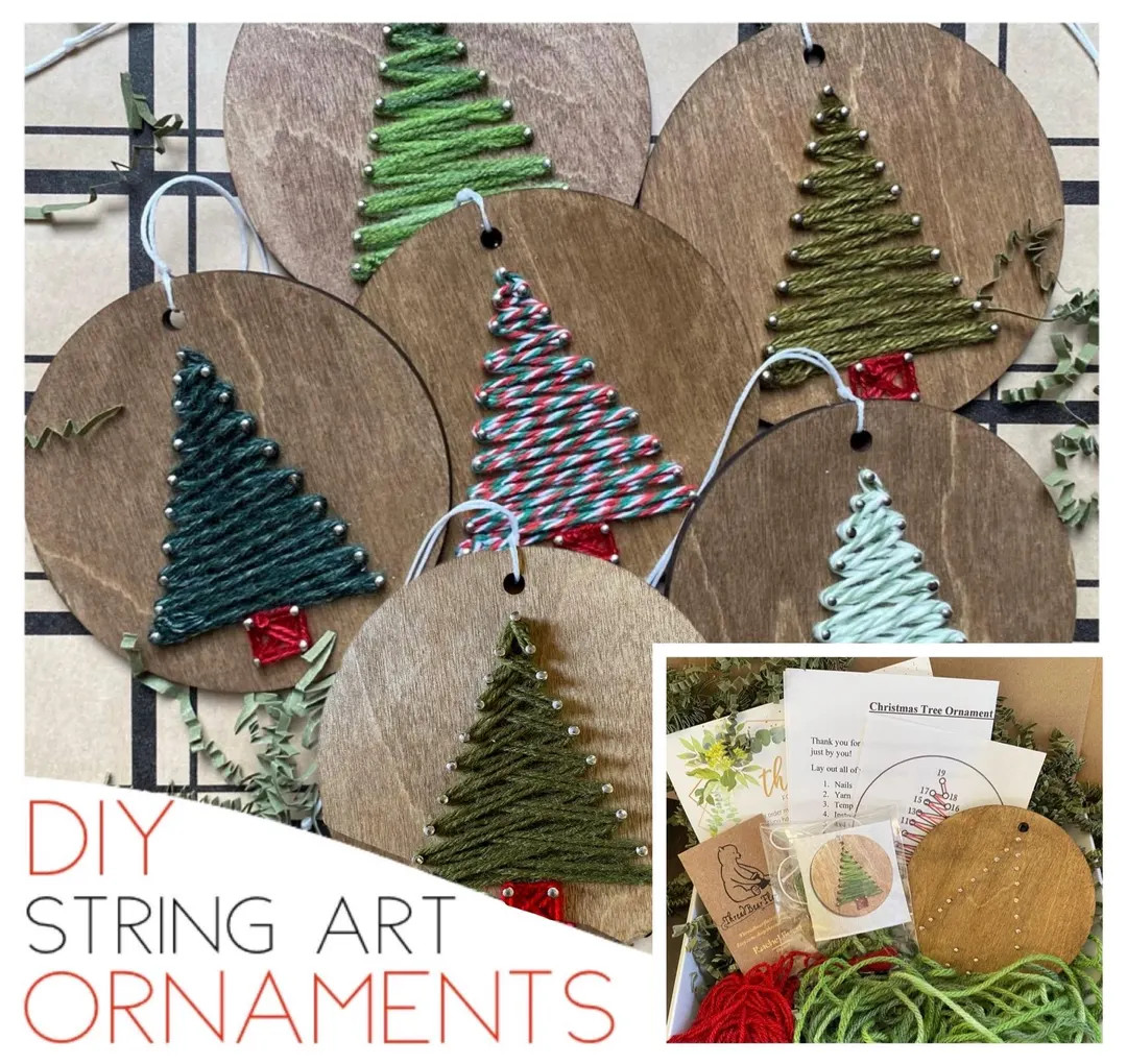 DIY Ornaments, String Art DIY Kit, CHRISTMAS Ornament Craft Kit, Fun Gift for Adults / Kids, Craf... | Etsy (US)