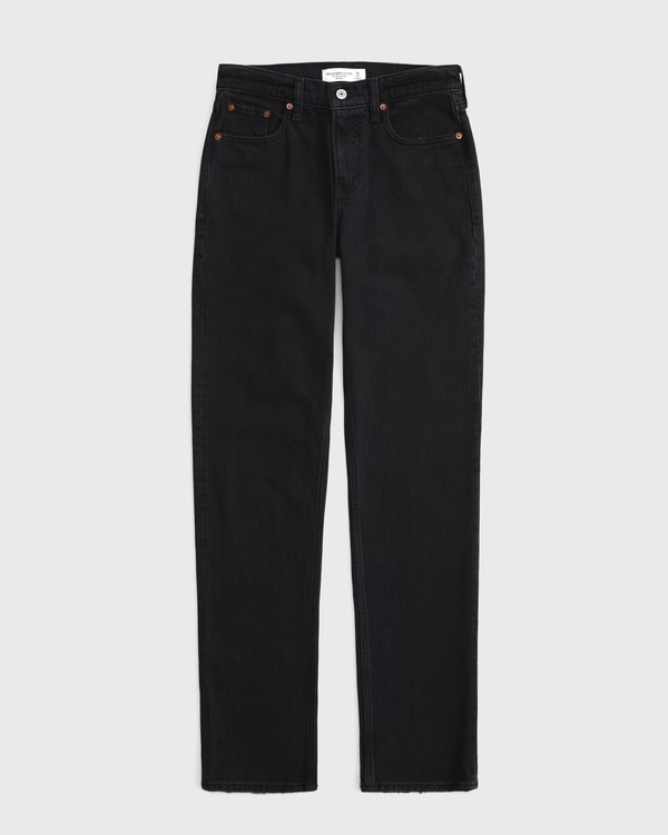 Mid Rise 90s Straight Jean | Abercrombie & Fitch (US)
