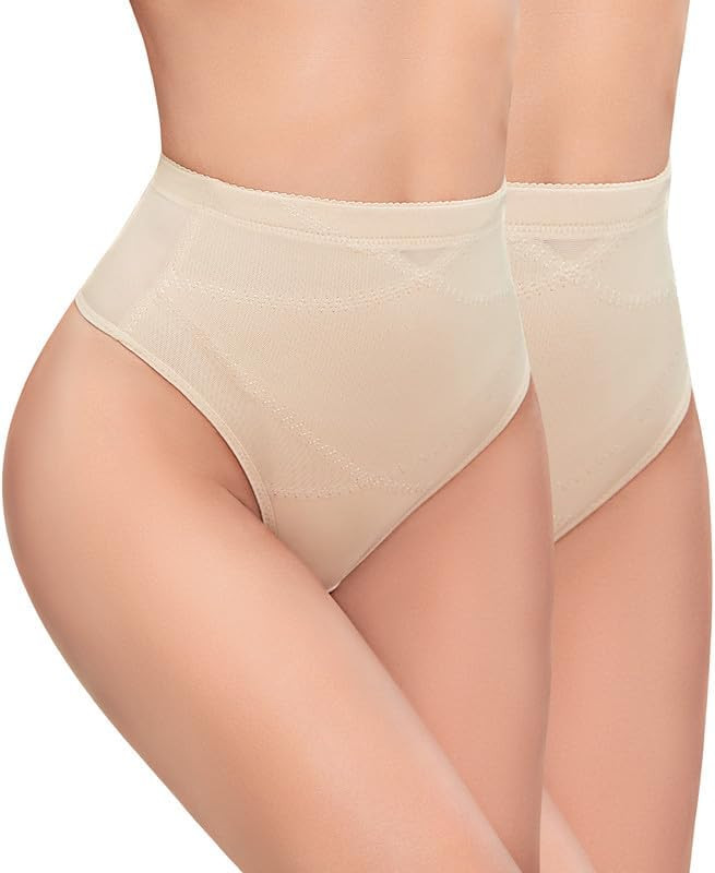SIMIYA Thong Shapewear Tummy Control Mid-Rise Firm Body Shaper Tummy Control For Women Stomach Sh... | Amazon (US)