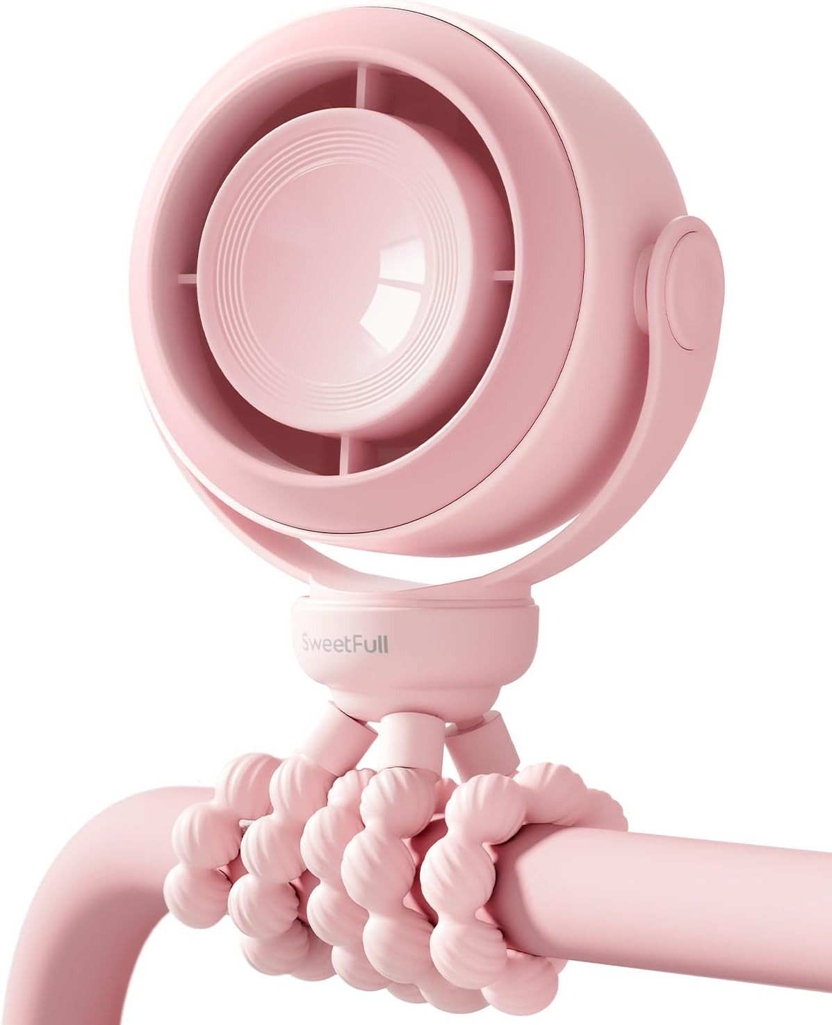 SWEETFULL Portable Stroller Fan, Pinch-Proof Baby Fan - Pink | Amazon (US)