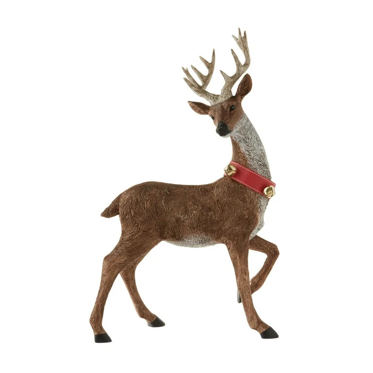 Standing Deer Christmas Tabletop Decoration, Brown, 13.5", by Holiday Time | Walmart (US)
