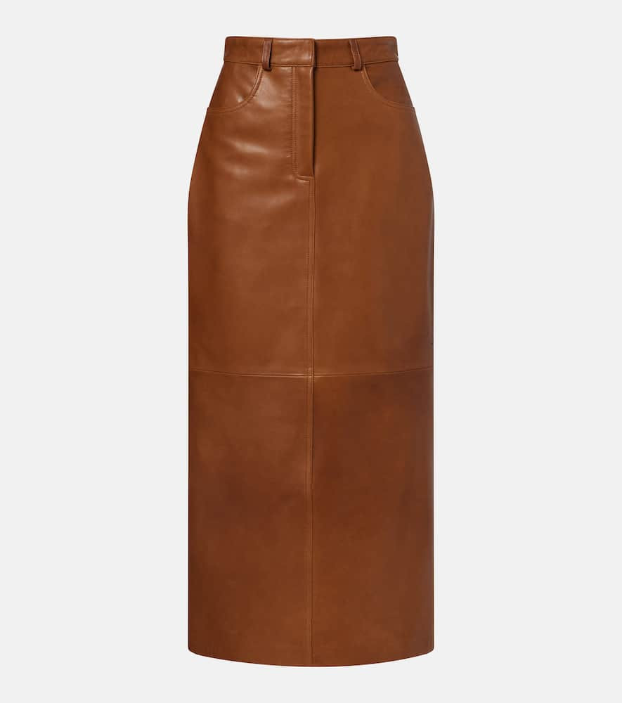 Nour Hammour Ghalia leather pencil skirt | Mytheresa (US/CA)