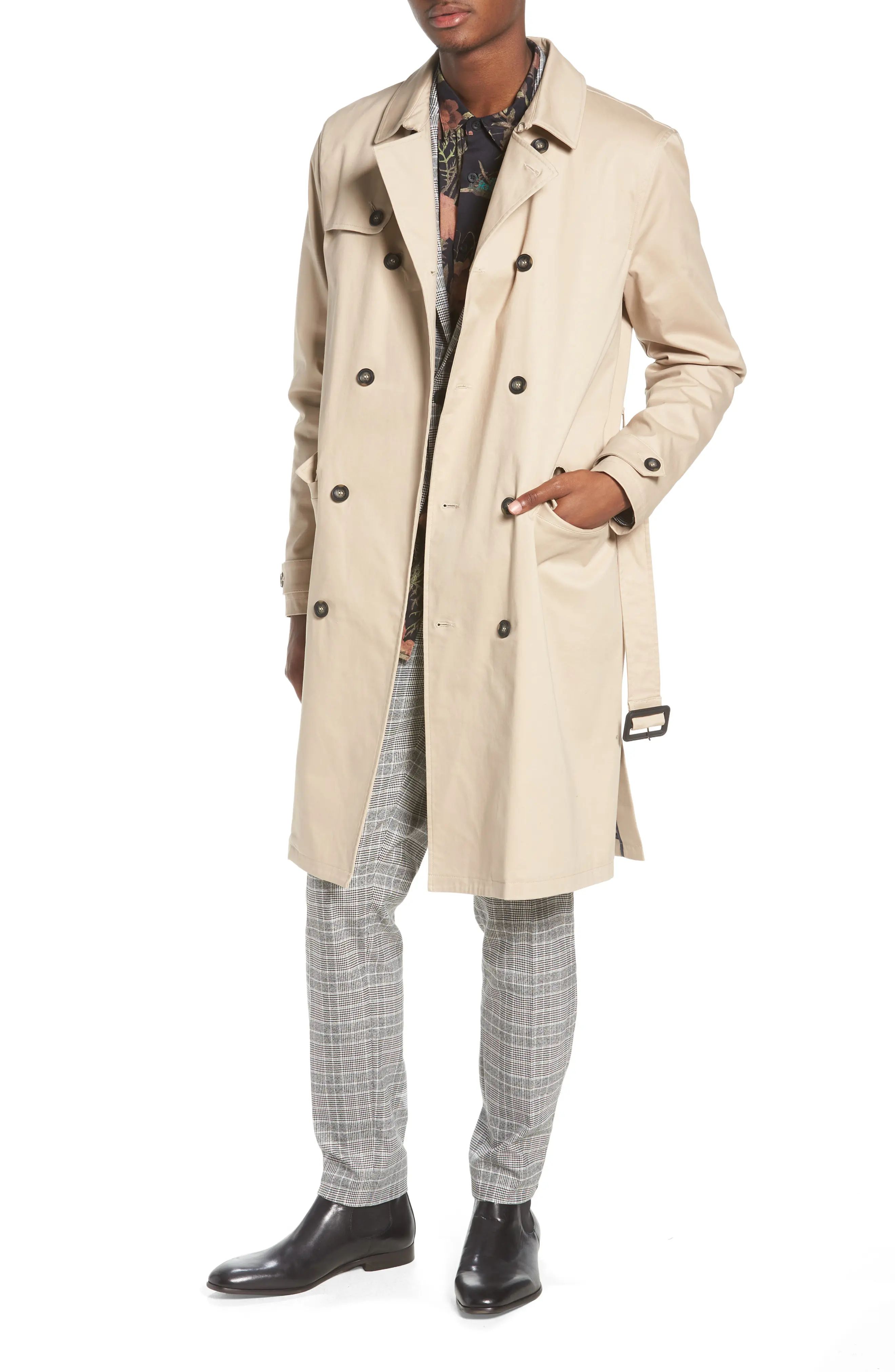 Topman Peached Trench Coat | Nordstrom