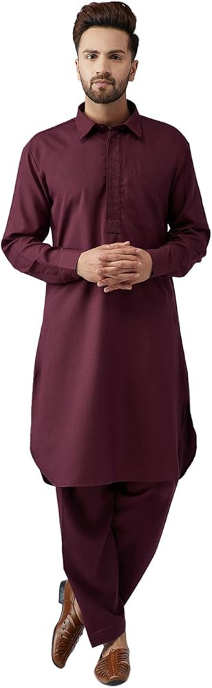 Sojanya (Since 1958, Men's Black Cotton Kurta Churidar Pyjama Set | Amazon (CA)
