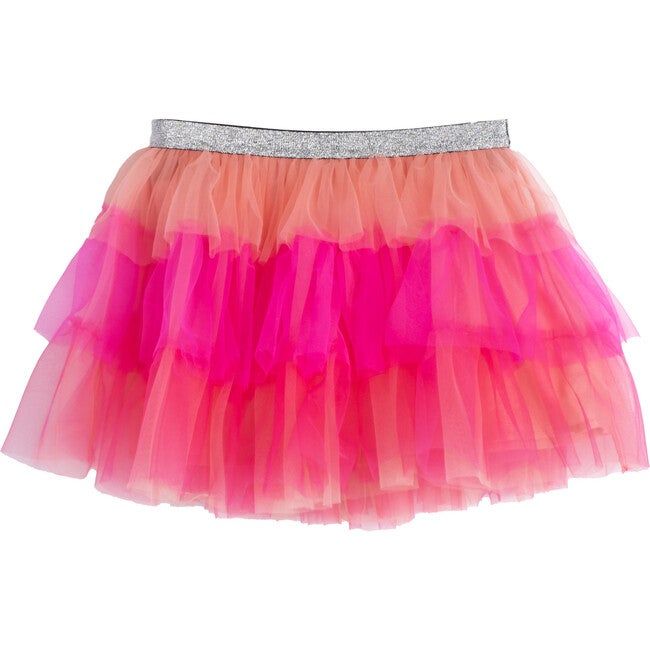 Daisy Tulle Skirt, Pink Multi | Maisonette