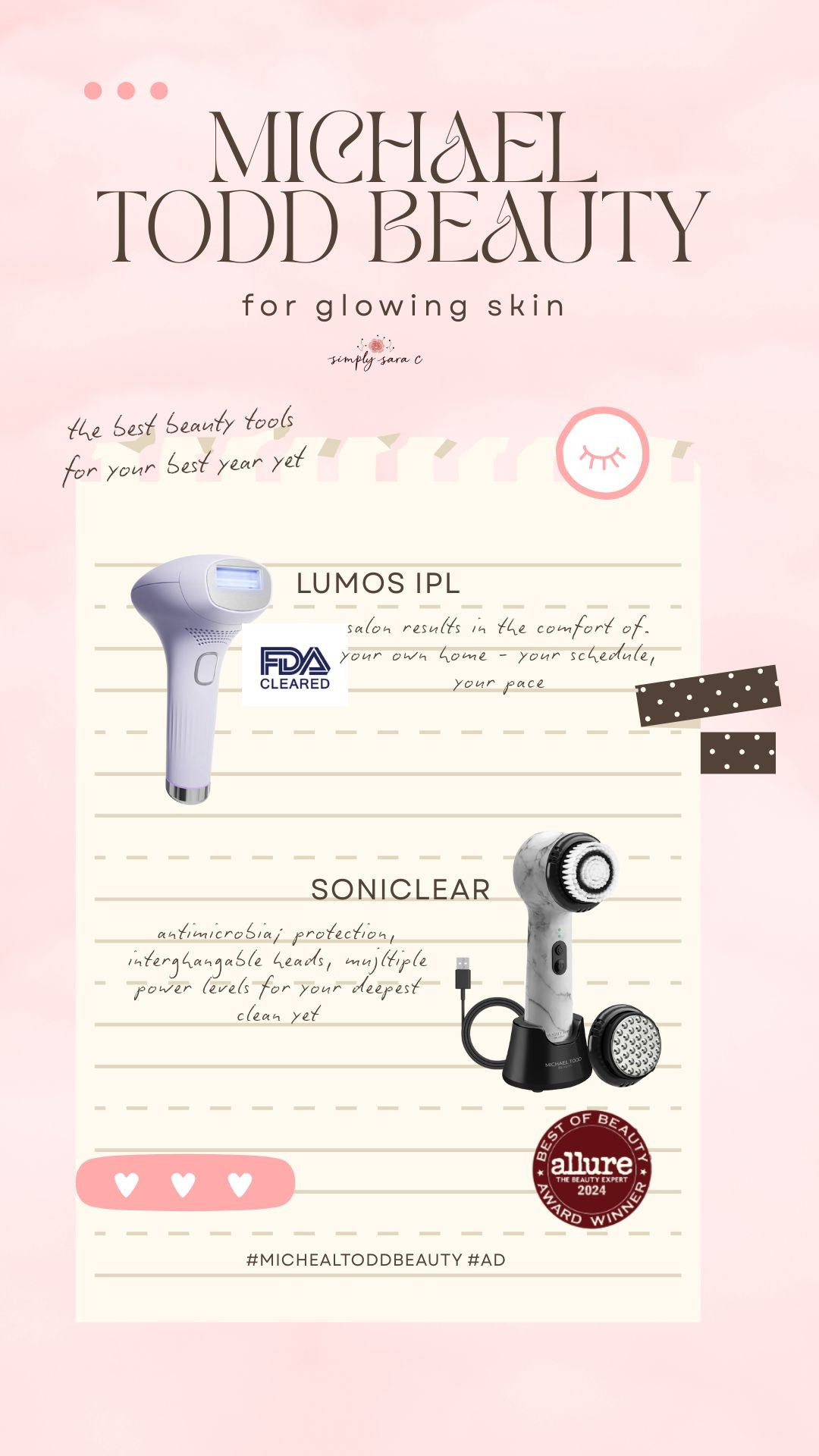 Michael Todd Beauty has all the skin tools that you need to start your year off with glowing skin! From the Sonicsmooth Pro + to the LUMOS IPL to be hair free by summer - they have everything you could need! 

The Dermaplaning Glow Facial Oil is so moisturizing and smells like you just got a $$$ facial from the spa! Let me know which items you want to try below! 

Gifted Products from @MichaelToddBeauty #MichaelToddBeauty #winterskincare #beautyessentials #glowingskin #ad 

 #LTKGiftGuide #LTKFindsUnder100 #LTKBeauty