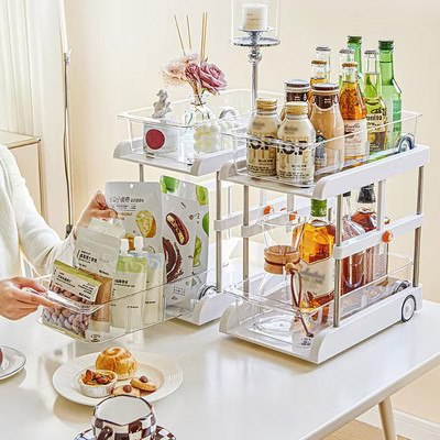 Under Sink Organizer, Bathroom Cabinet Organizer with Sliding Basket, Multi-Purpose Under Sink Organizers and Storage for Bathroom Kitchen | Target