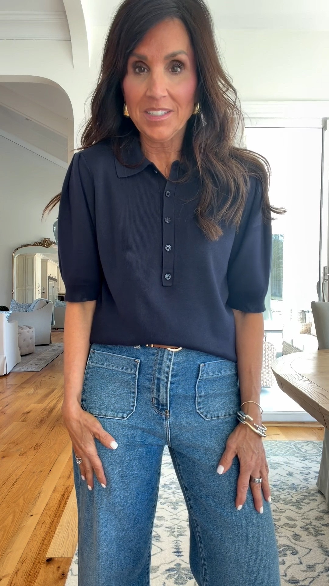 Spring Fashion 
Top - small
Denim - 26

#LTKOver40 #LTKSeasonal