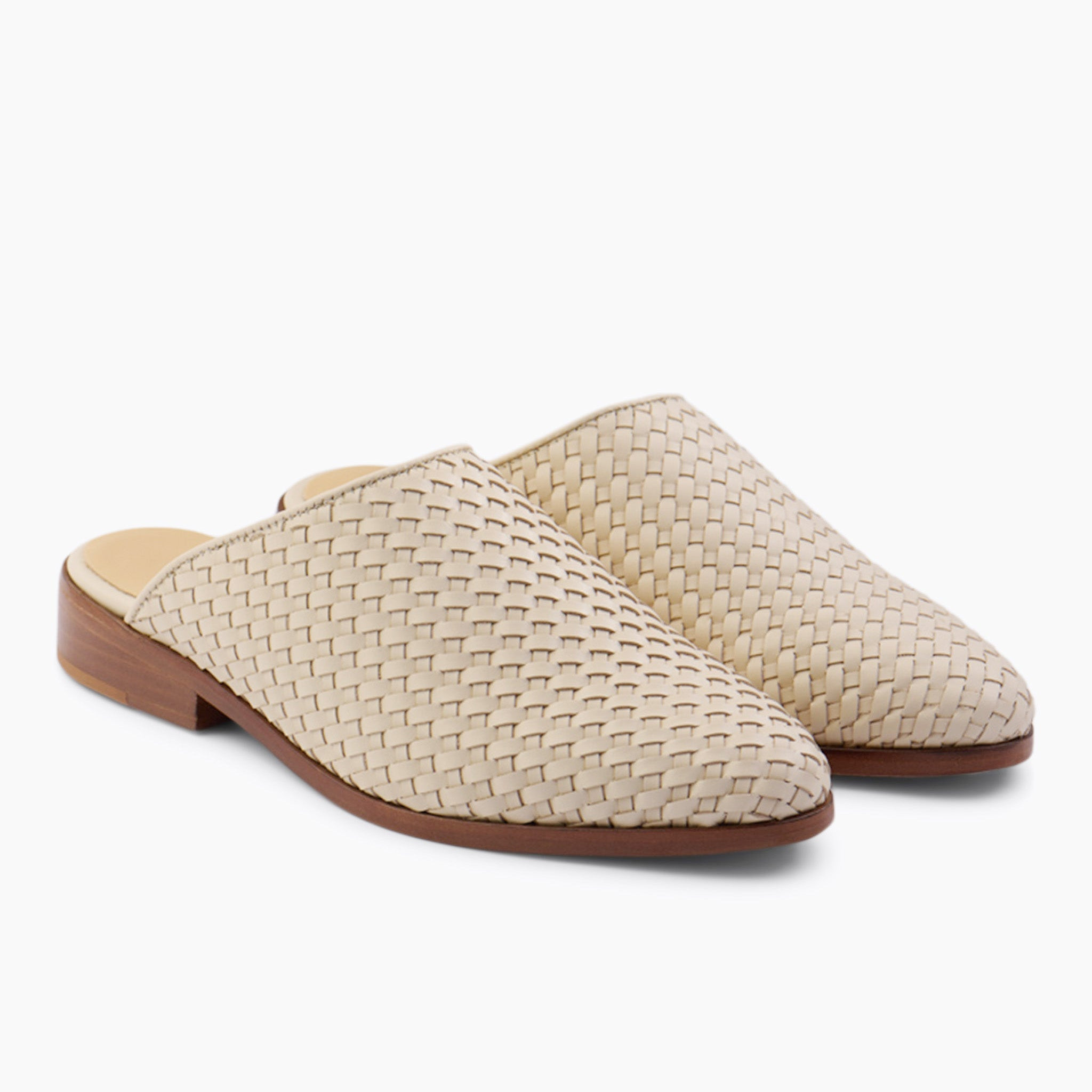 Ama Woven Mule Woven Bone | Nisolo