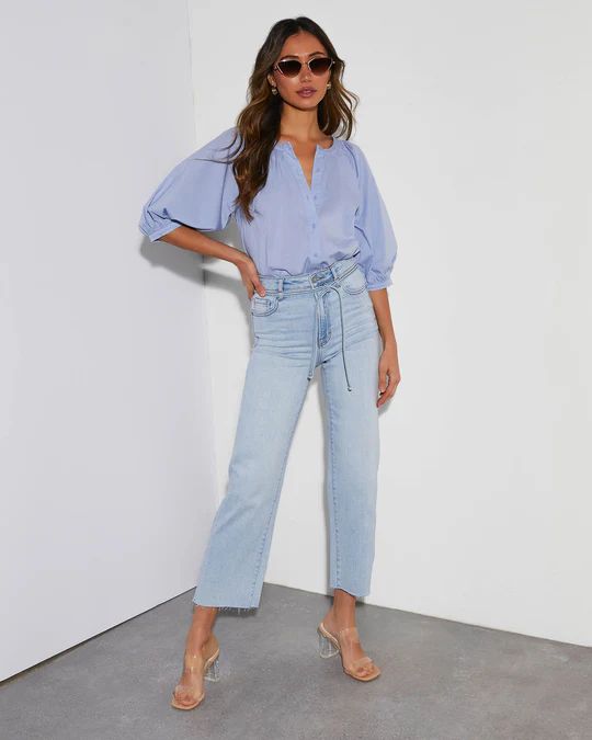 Fitzpatrick High Rise Belted Jeans | VICI Collection