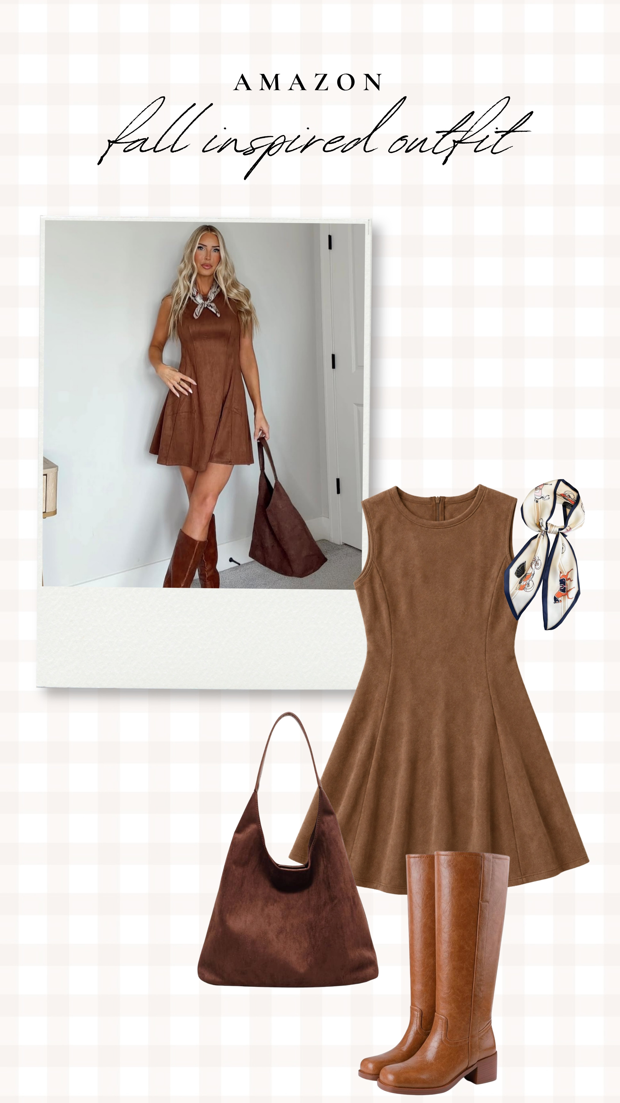 Stay stylish in fall with this suede dress, scarf, and boots! Perfect for any occasion 

 #LTKgrwm #LTKootd #LTKSeasonal