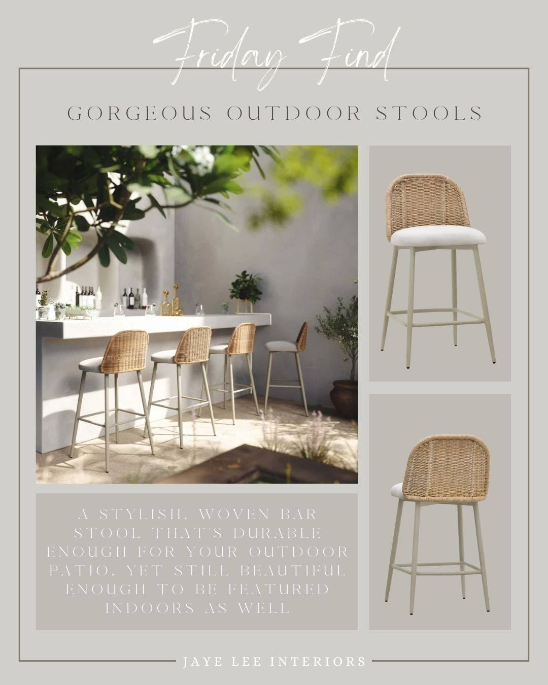Maybe you're in the market for outdoor bar stools that can withstand the elements, or maybe you just need an extra-durable indoor stool that can stand up to the everyday high traffic of a busy family... Well, I found it!

BEAUTIFUL + DURABLE + FUNCTIONAL

top-quality, highly-durable bar and counter stools from Wayfair! More color and finish options available in each style. bar stool and counter stool edit... outdoor Bar stools, outdoor counter stools, high back counter stool, kitchen counter stool, kitchen island seating, dining chairs, dining furniture, counter height stool, bar height stool, woven bar stool, modern bar stools, traditional bar stools, kid-friendly furniture, designer furniture, designer bar stools, 

#LTKHome#LTKSaleAlert#LTKFamily#LTKStyleTip

 

 