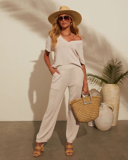 Sailor V-Neck Relaxed Sweater Top | VICI